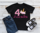 Personalised 4th Unicorn Birthday T-Shirt - Custom Name & Age | Rainbow Design for Kids | Perfect Birthday Gift | Any Name, Any Age