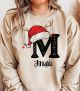 Family Christmas Letter & Name Sweatshirt – Personalised Monogrammed Holiday Sweater